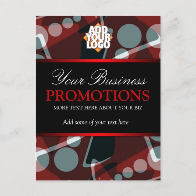Modern Abstract Business Promotions Postcard templ (Front)