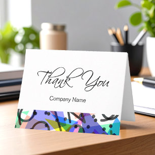 Modern Abstract Business Thank You Cards