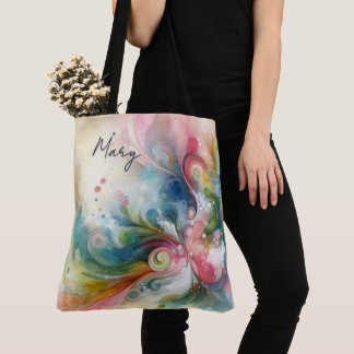 Modern Abstract Butterfly Spring Colours Tote Bag