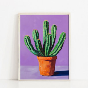 Modern Abstract Cactus Wall Art Print, Cactus Stil