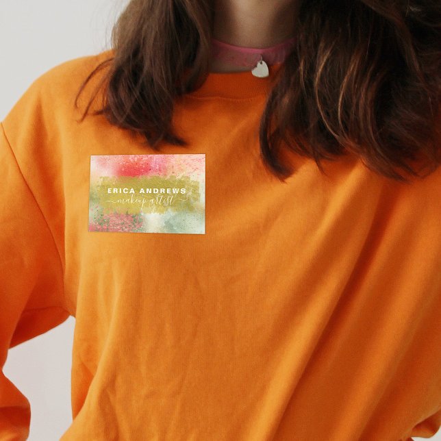 Modern Abstract Calligraphy Script Makeup Artist Name Tag (Creator Uploaded)