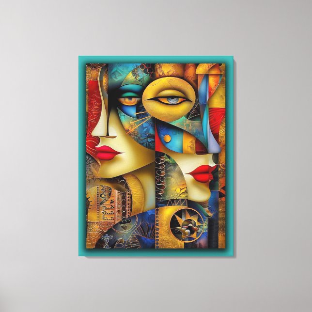 Modern Abstract Canvas Art – Gallery Wall Décor fo (Front)