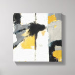 Modern Abstract Canvas Print<br><div class="desc">© Mike Schick / Wild Apple.  An abstract image featuring grey,  black,  white,  and gold colours.</div>