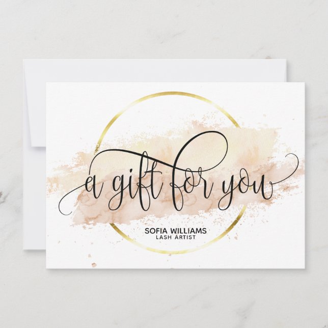 Modern abstract Certificate Gift Card (Front)