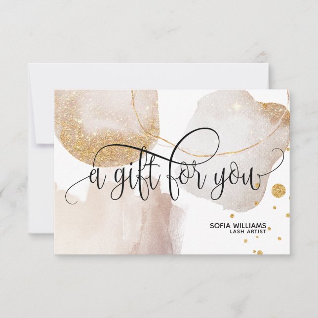 Modern abstract Certificate Gift Card (Front)