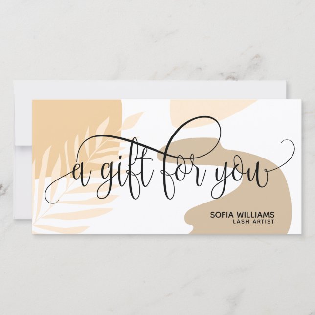Modern abstract Certificate Gift Card (Front)