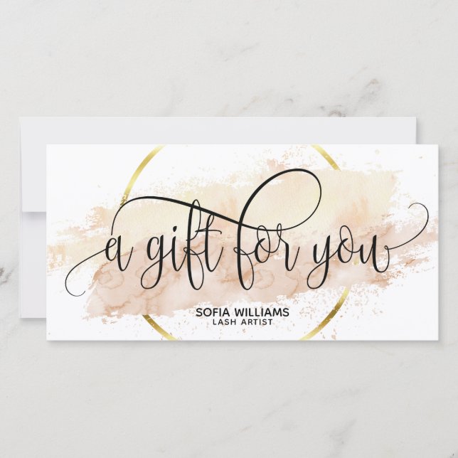 Modern abstract Certificate Gift Card (Front)
