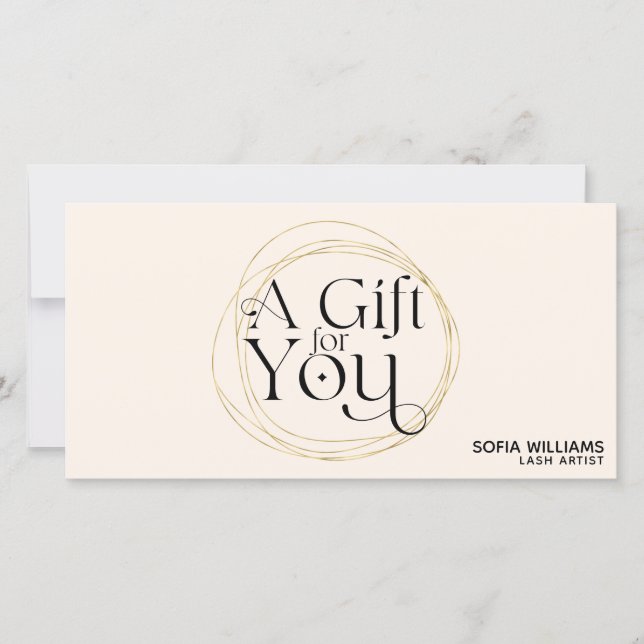Modern abstract Certificate Gift Card Add Logo (Front)