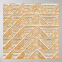 Modern Abstract Chevron Lines in Mustard Yellow