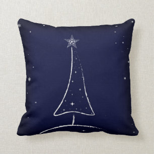 Modern Abstract Christmas Tree Cushion
