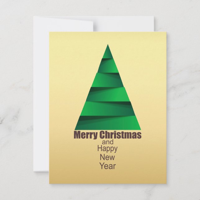 Modern Abstract Christmas Tree Invitation (Front)