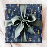 Modern Abstract Christmas Tree Winter Snow Blue Wrapping Paper<br><div class="desc">Modern Abstract Christmas Tree Winter Snow Blue Holiday Pattern Wrapping Paper Gift Wrap features a pattern of abstract Christmas trees in blue white and gold on a blue background. Perfect for gift wrapping Christmas and holiday gifts. Created by Evco Studio www.zazzle.com/store/evcostudio</div>