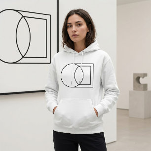 Modern Abstract Circle Square Art  Hoodie