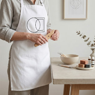 Modern Abstract Circle Square Art  Standard Apron