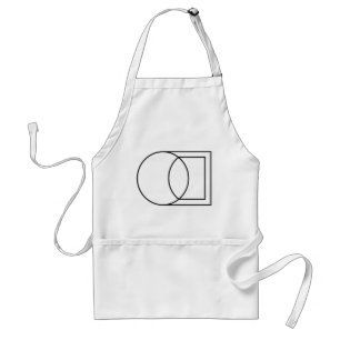 Modern Abstract Circle Square Art Standard Apron