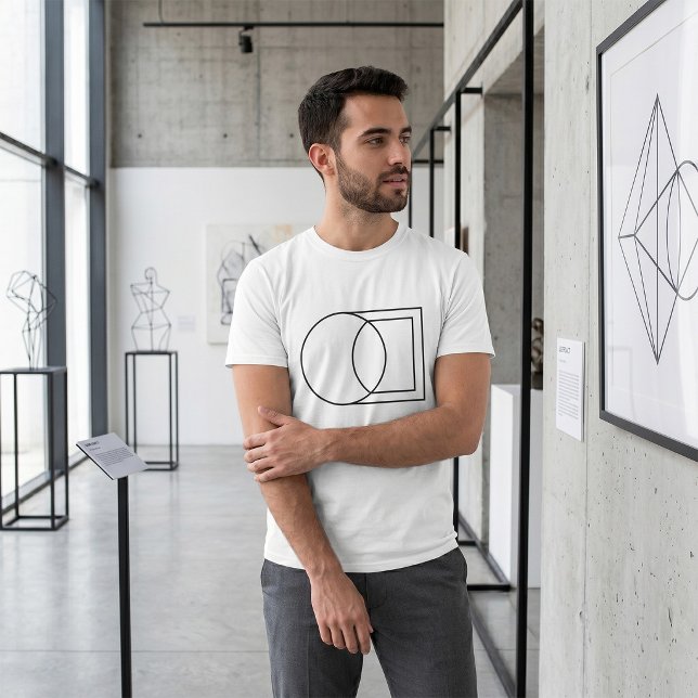 Modern Abstract Circle Square Art  T-Shirt (Creator Uploaded)