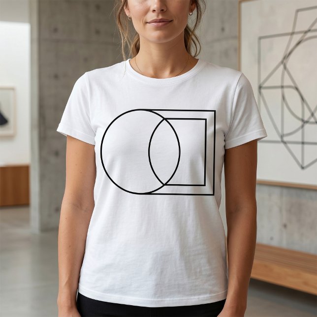 Modern Abstract Circle Square Art  T-Shirt (Creator Uploaded)
