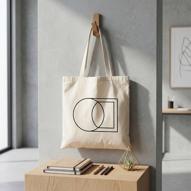 Modern Abstract Circle Square Art  Tote Bag (Creator Uploaded)