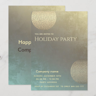Modern abstract circles corporate Holiday party  Invitation