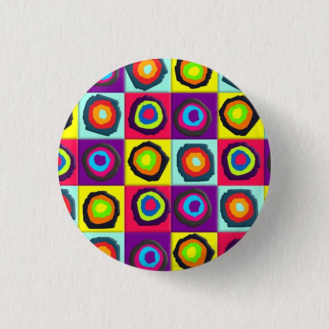 Modern Abstract Circles Pattern 3 Cm Round Badge (Front)