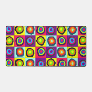 Modern Abstract Circles Pattern Desk Mat