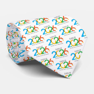 Modern Abstract Class of 2026 Tie