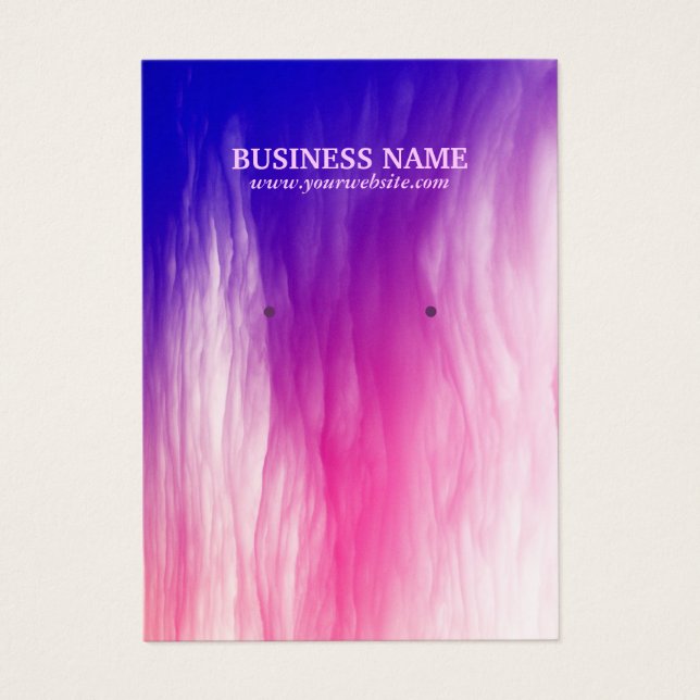 Modern Abstract Clouds Earring Display Cards (Front)