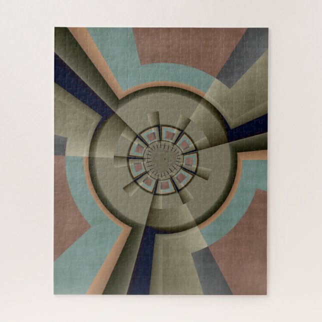 Modern Abstract Color Harmony Fractal Art Graphic Jigsaw Puzzle (Vertical)