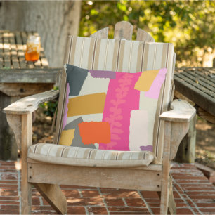 Modern Abstract Colorful Artistic Color Blocks    Cushion