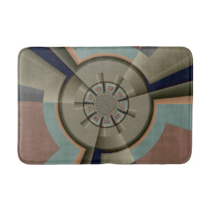 Modern Abstract Colour Harmony Fractal Art Graphic Bath Mat