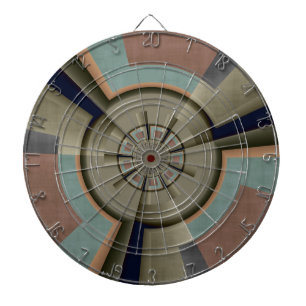 Modern Abstract Colour Harmony Fractal Art Graphic Dartboard