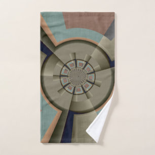 Modern Abstract Colour Harmony Fractal Art Graphic Hand Towel