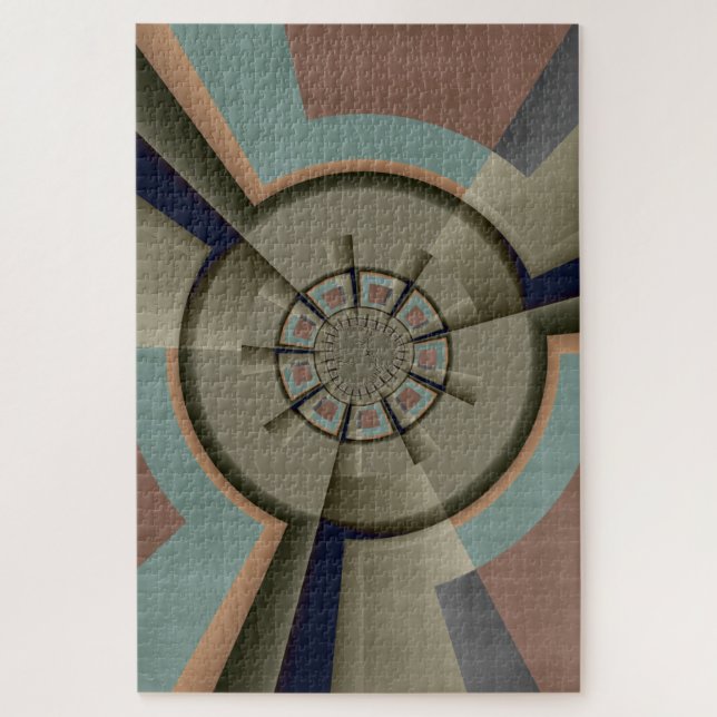 Modern Abstract Colour Harmony Fractal Art Graphic Jigsaw Puzzle (Vertical)