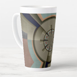 Modern Abstract Colour Harmony Fractal Art Graphic Latte Mug