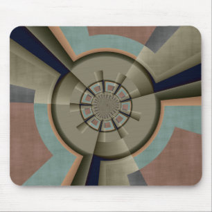 Modern Abstract Colour Harmony Fractal Art Graphic Mouse Pad