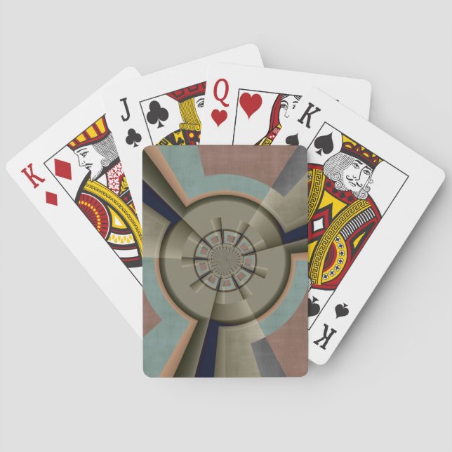 Modern Abstract Colour Harmony Fractal Art Graphic Playing Cards (Back)