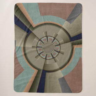 Modern Abstract Colour Harmony Fractal Art Graphic Sherpa Blanket