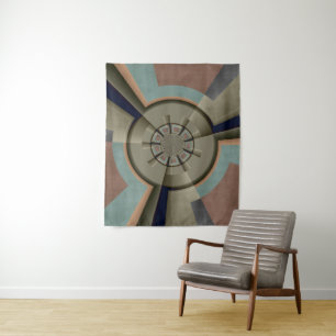 Modern Abstract Colour Harmony Fractal Art Graphic Tapestry