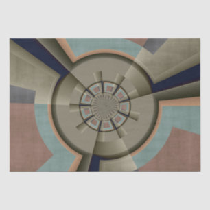 Modern Abstract Colour Harmony Fractal Art Graphic Tissue Paper