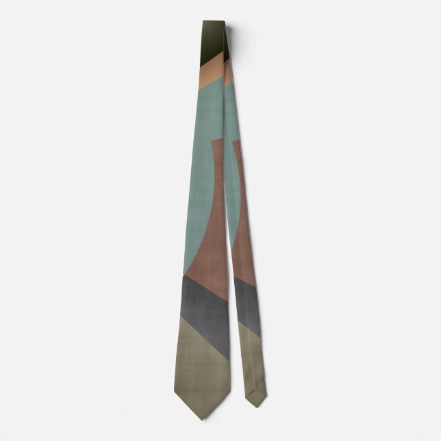 Modern Abstract Colour Harmony Fractal Art Tie (Front)
