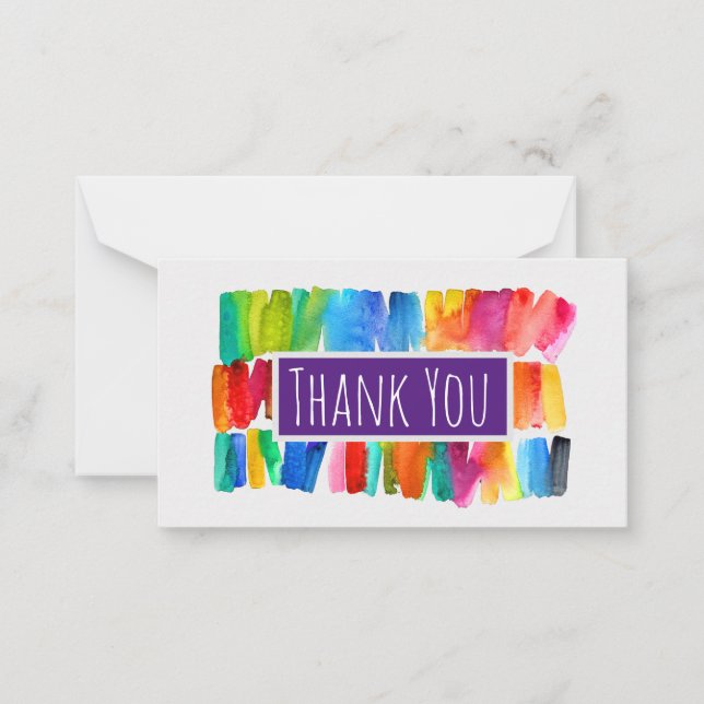 Modern abstract colour riot crazy colours card (Front)