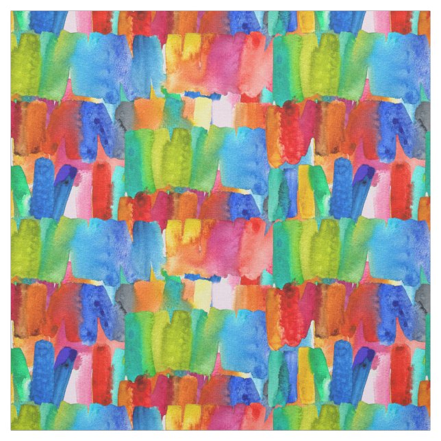 Modern abstract colour riot crazy colours fabric (Swatch)