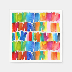 Modern abstract colour riot crazy colours napkin