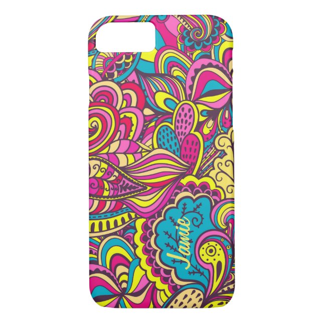 Modern Abstract Colourful Artwork Customisable Nam Case-Mate iPhone Case (Back)