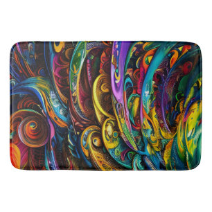 Modern Abstract Colourful  Bath Mat