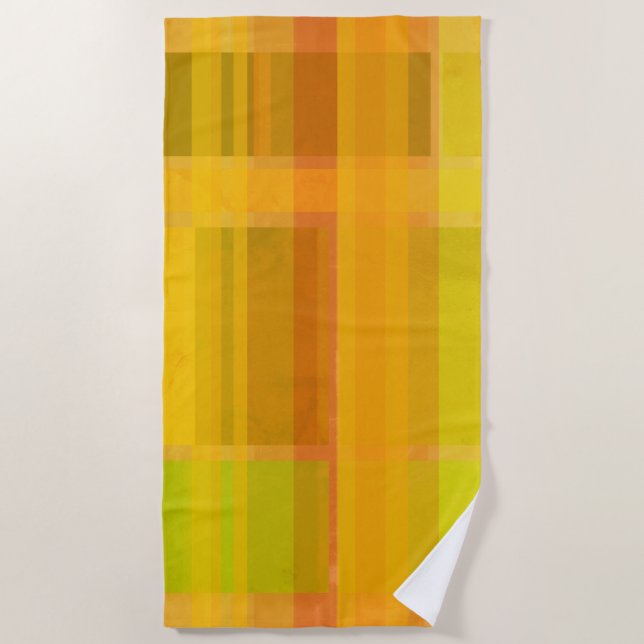 Modern Abstract | Colourful Citrus Colours Beach Towel (Front)