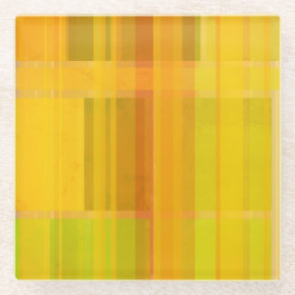 Modern Abstract | Colourful Citrus Colours Glass Coaster