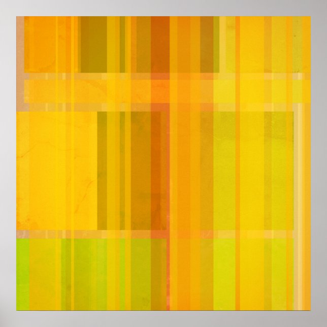 Modern Abstract | Colourful Citrus Colours Poster (Front)