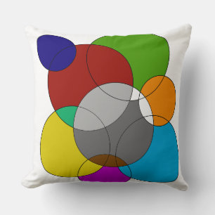 Modern Abstract Colourful Geometric Art Throw Pill Cushion