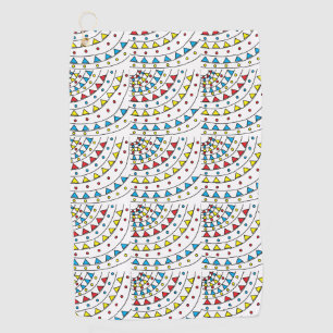 Modern Abstract Colourful Geometric Pattern   Golf Towel